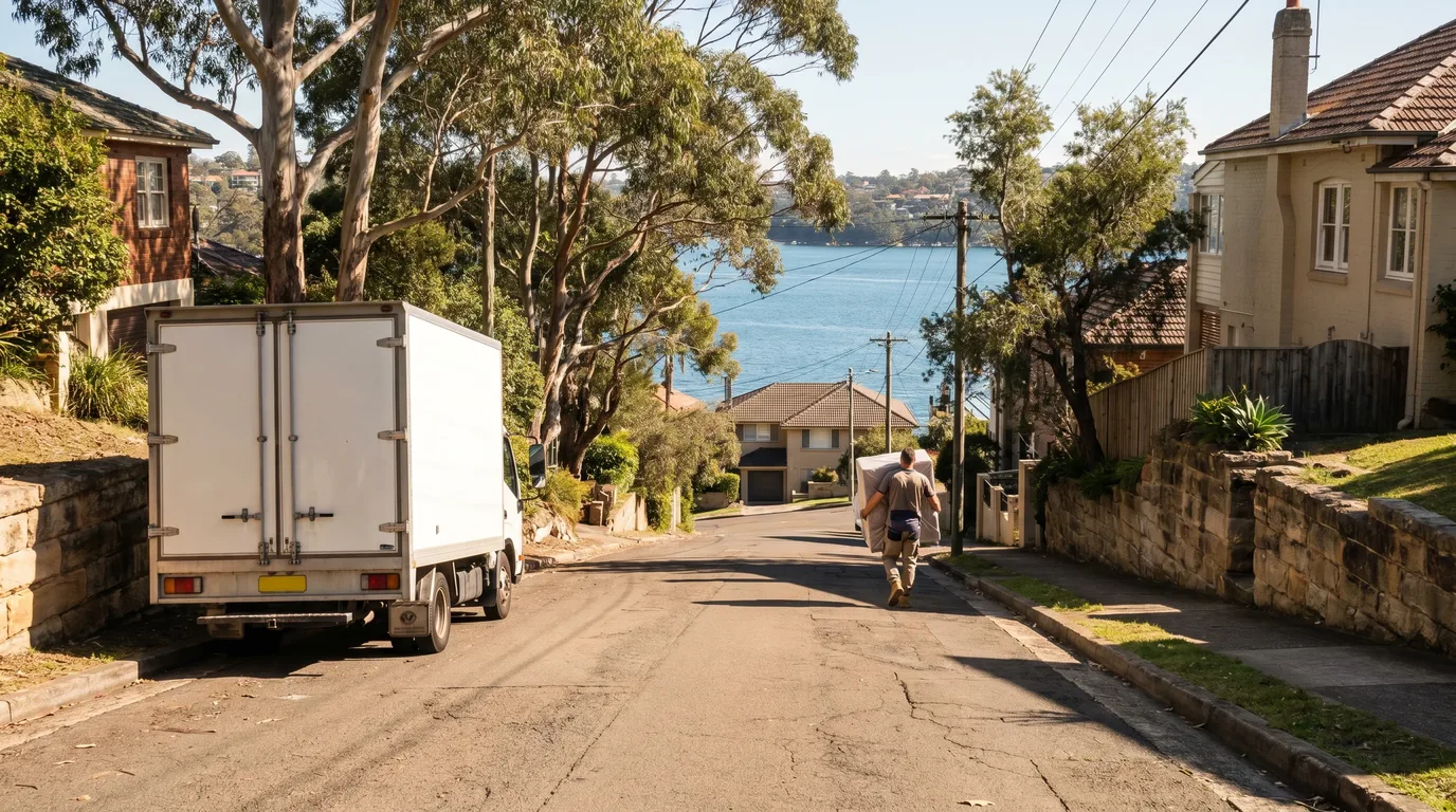 Why can the removal truck not reach my door in Balgowlah Heights?