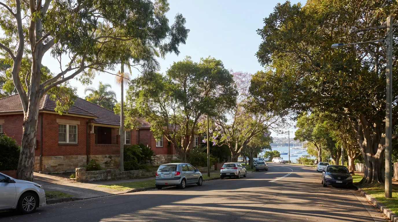 A residential street in Fairlight, in the Manly precinct