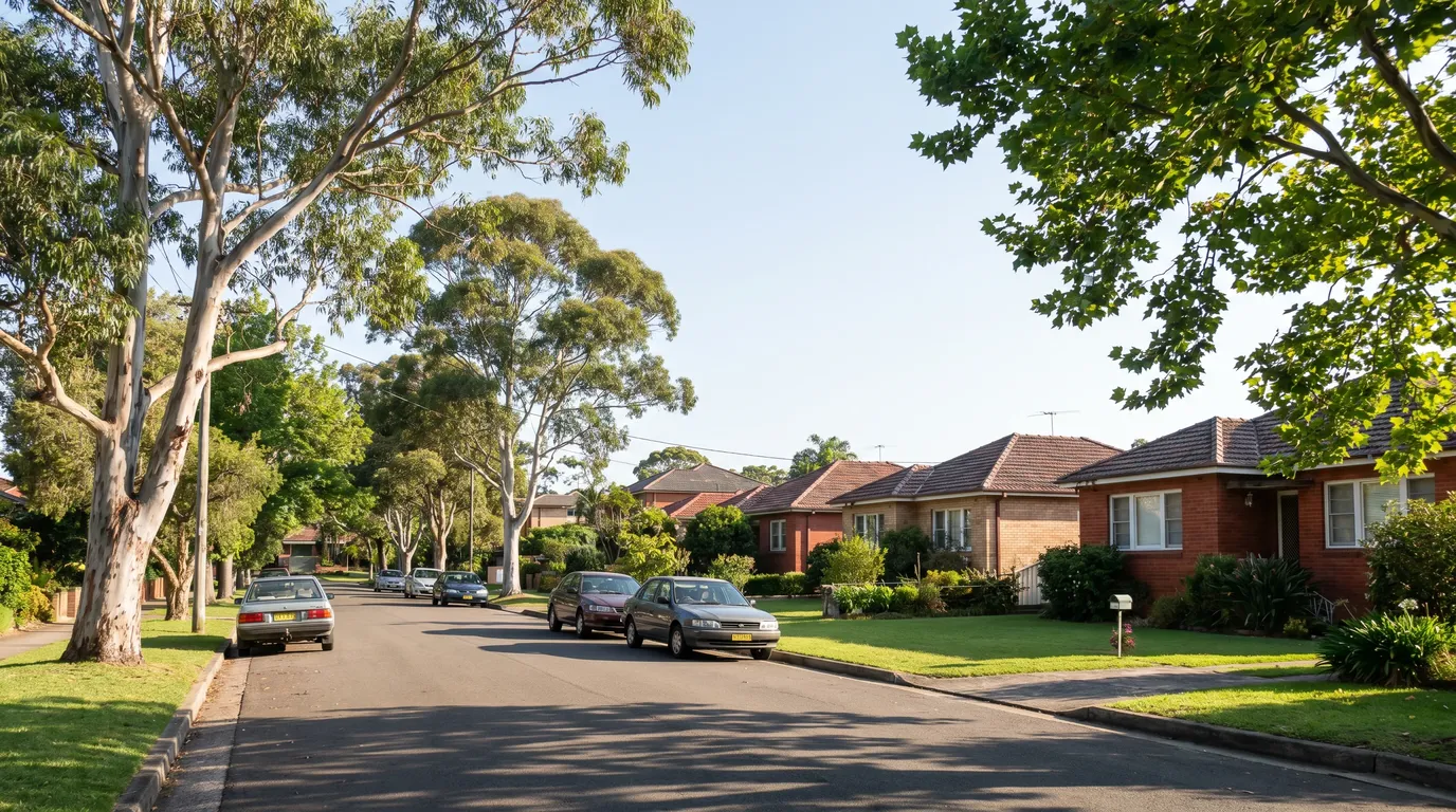 A residential street in North Manly, in the Manly precinct